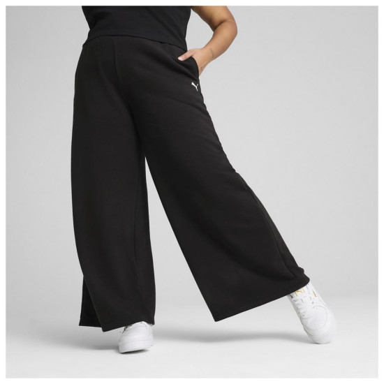 Puma Γυναικείο παντελόνι φόρμας Wardrobe Essentials Relaxed Wide-Leg Sweatpants